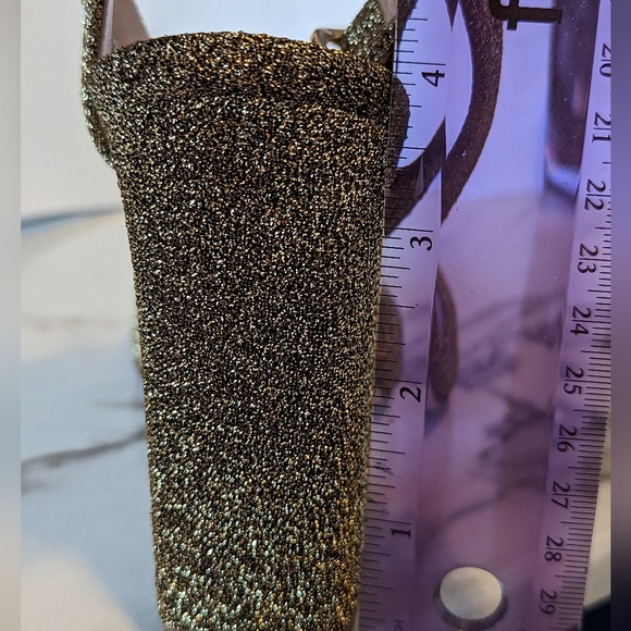 Gold sparkle J. Crew ankle strap heels - - Picture 6 of 6